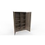 Hochwertiger Drehtürenschrank mit 5 Ordnerhöhen, 110 cm breit, variable Tiefe (42–60 cm)