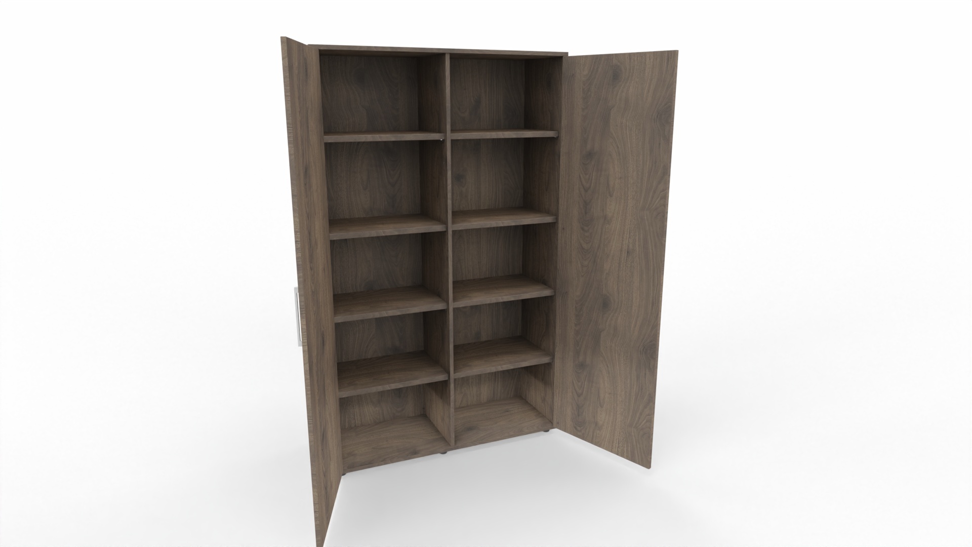 Aktenschrank 5 OH, 110 cm breit in Walnuss – breiter hoher Archivschrank
