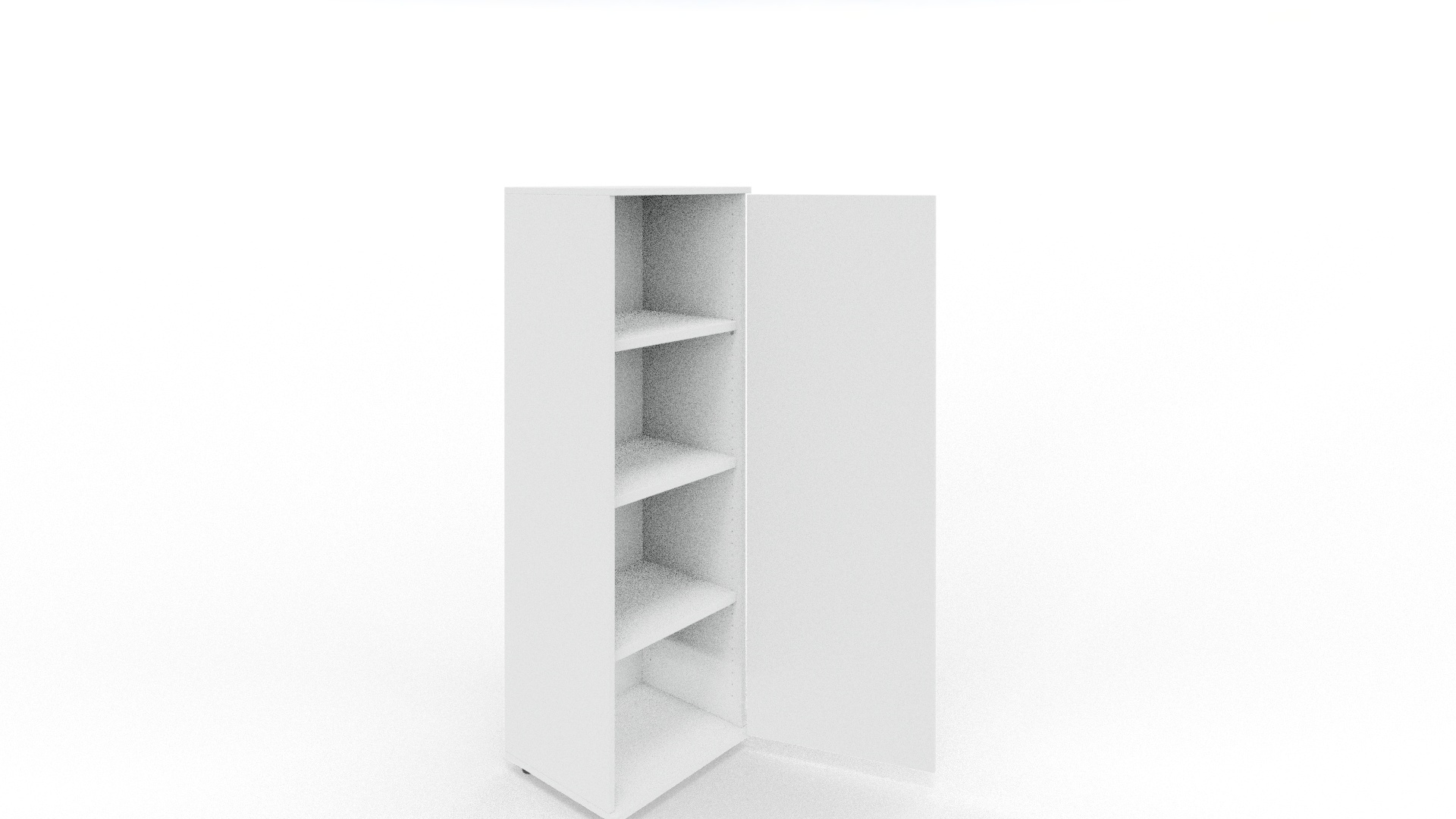 Aktenschrank 4 OH, 60 cm breit in Grau – mittelhoher abschließbarer Büroschrank, 151 cm hoch