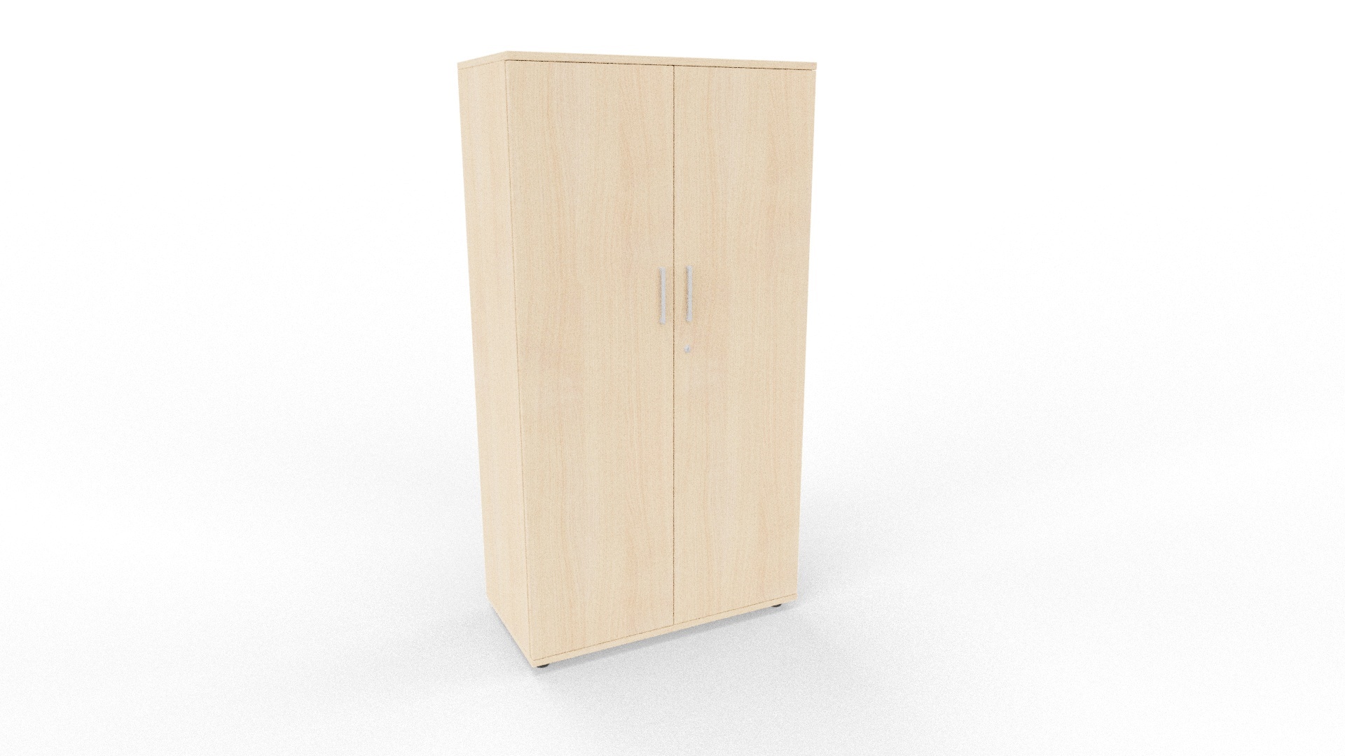 Aktenschrank 4 OH, 80 cm breit in Eiche – mittelhoher abschließbarer Büroschrank