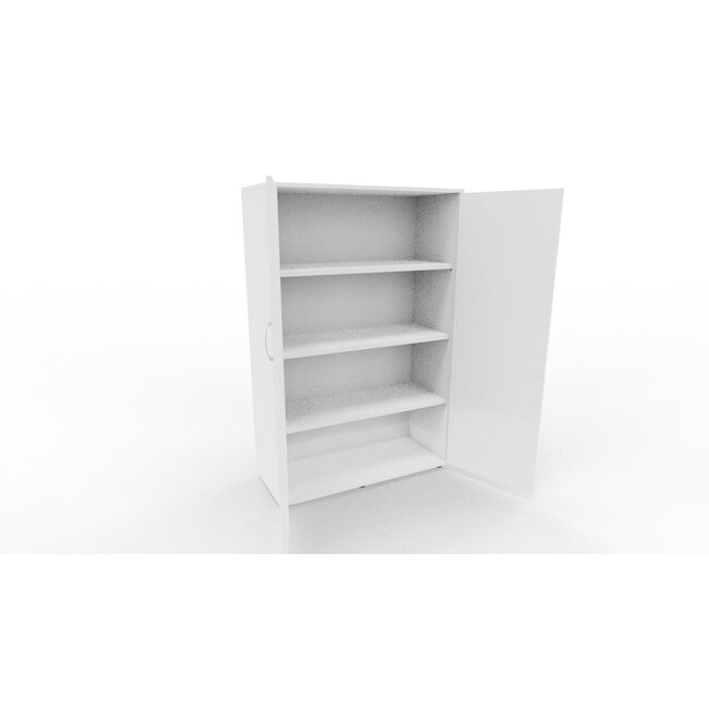 Hochwertiger Drehtürenschrank mit 4 Ordnerhöhen, 100 cm breit , variable Tiefe (42–60 cm)