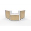 Empfangstheke AS-Line, Rundtheke mit flachem Winkel 240 cm  x 160 cm