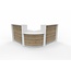 Empfangstheke AS-Line, Rundtheke mit flachem Winkel 240 cm  x 160 cm