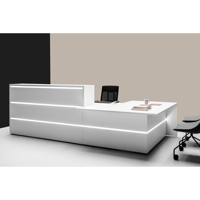 Tresta 160 cm – Empfangstresen konfigurierbar in 4 Farben