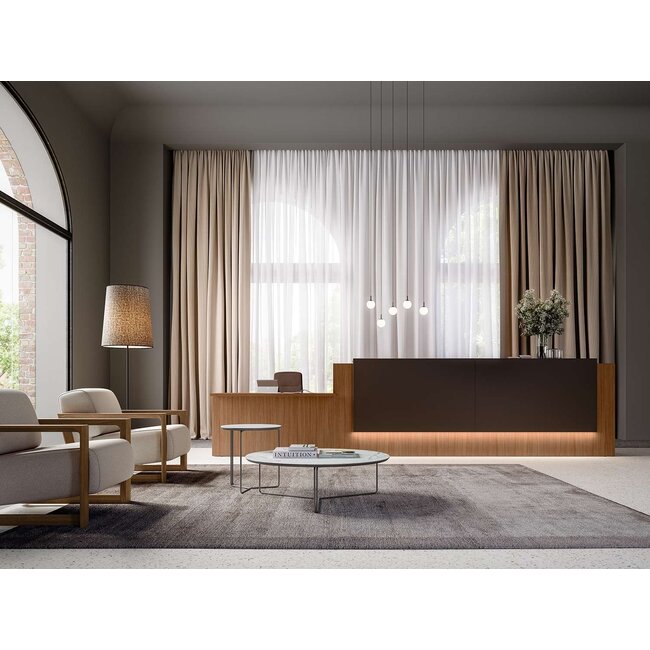 ZET 486 cm – modulare Empfangstheke mit optionaler LED-Beleuchtung