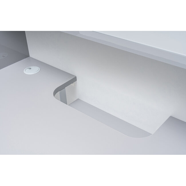 Gerade Empfangstheke Vale 216 cm breit, mit Beraterplatz