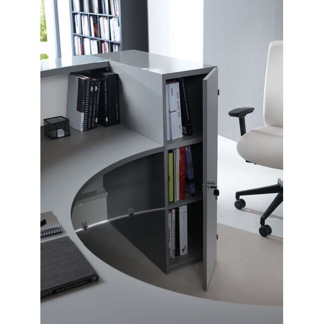 Gerade Empfangstheke Vale 216 cm breit, mit Beraterplatz