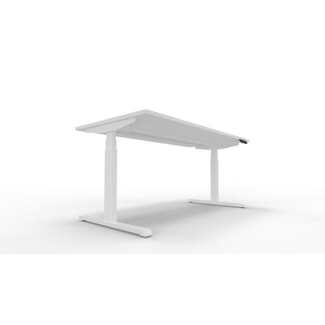 Höhenverstellbarer Schreibtisch elektrisch Weiß 160 x 80 cm