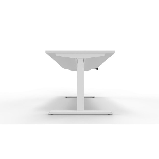 Höhenverstellbarer Schreibtisch elektrisch Weiß 160 x 80 cm