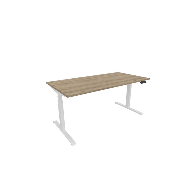 Höhenverstellbarer Schreibtisch elektrisch Weiß 160 x 80 cm