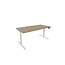 Höhenverstellbarer Schreibtisch elektrisch Weiß 160 x 80 cm