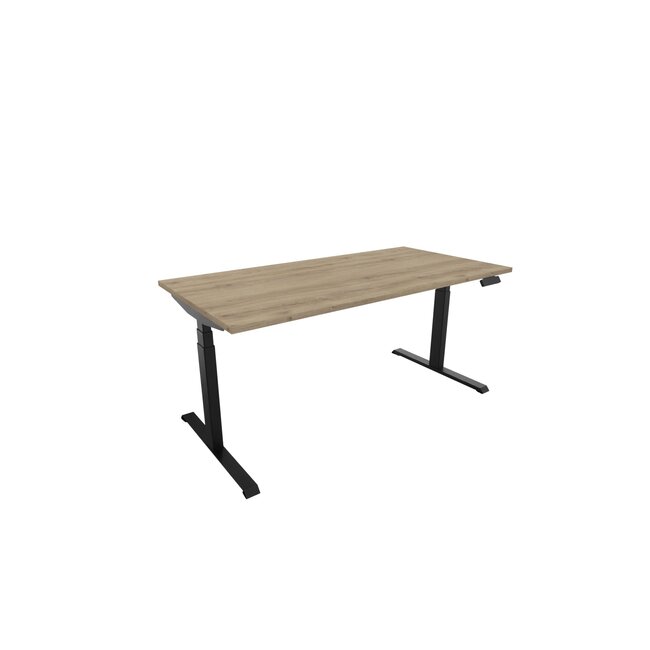 Höhenverstellbarer Schreibtisch elektrisch Weiß 160 x 80 cm