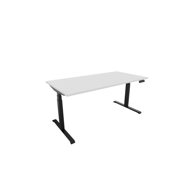Höhenverstellbarer Schreibtisch elektrisch Weiß 160 x 80 cm