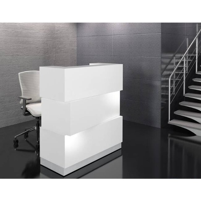 Empfangstheke CUBE mit weißem Korpus