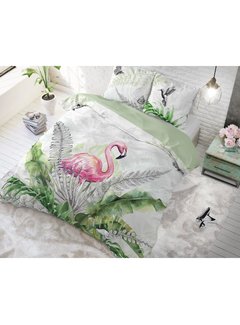 Dreamhouse Flamingo Splash - dekbedovertrek + Kussenslopen 60x70 cm
