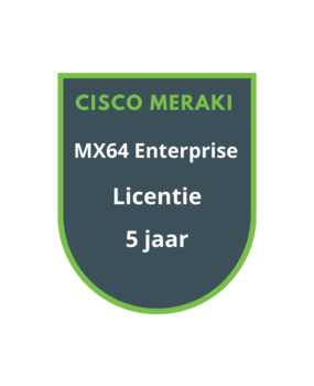 Cisco Meraki MX64 Enterprise Licentie 5 jaar Cisco Meraki MX64 Enterprise Licentie 5 jaar