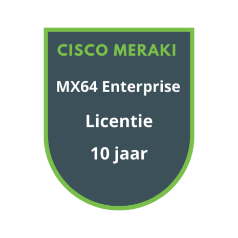 Cisco Meraki MX64 Enterprise Licentie 10 jaar
