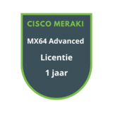 Cisco Meraki MX64 Advanced Security Licentie 1 jaar Cisco Meraki MX64 Advanced Security Licentie 1 jaar
