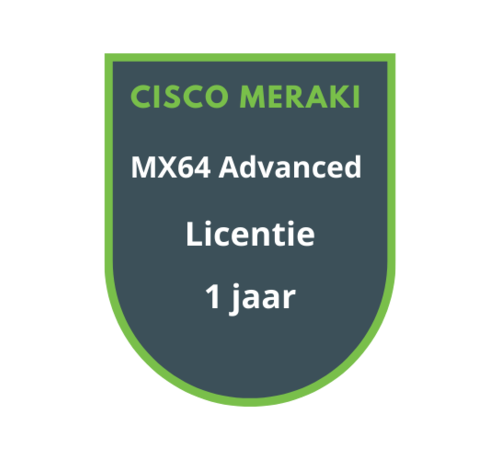 Cisco Meraki Cisco Meraki MX64 Advanced Security Licentie 1 jaar