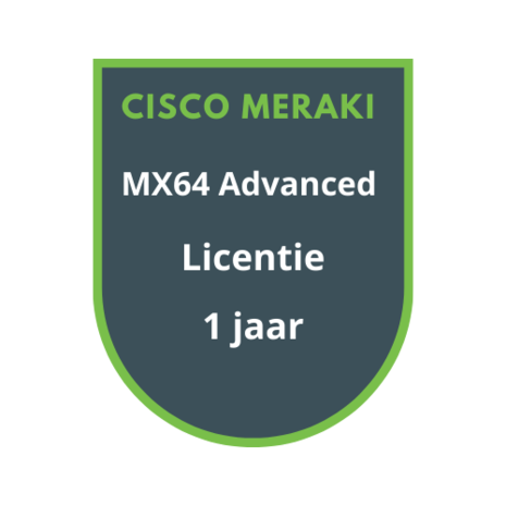 Cisco Meraki MX64 Advanced Security Licentie 1 jaar