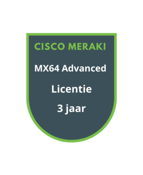 Cisco Meraki MX64 Advanced Security Licentie 3 jaar Cisco Meraki MX64 Advanced Security Licentie 3 jaar
