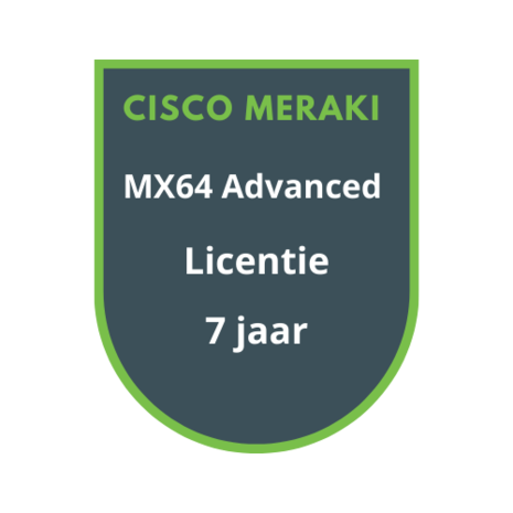 Cisco Meraki MX64 Advanced Security Licentie 7 jaar