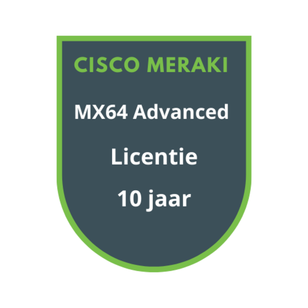 Cisco Meraki MX64 Advanced Security Licentie 10 jaar