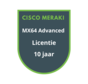 Cisco Meraki MX64 Advanced Security Licentie 10 jaar
