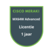Cisco Meraki MX64W Advanced Security Licentie 1 jaar