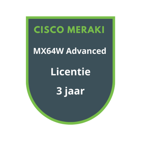 Cisco Meraki MX64W Advanced Security Licentie 3 jaar
