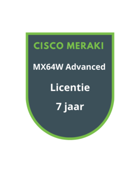 Cisco Meraki MX64W Advanced Security Licentie 7 jaar Cisco Meraki MX64W Advanced Security Licentie 7 jaar