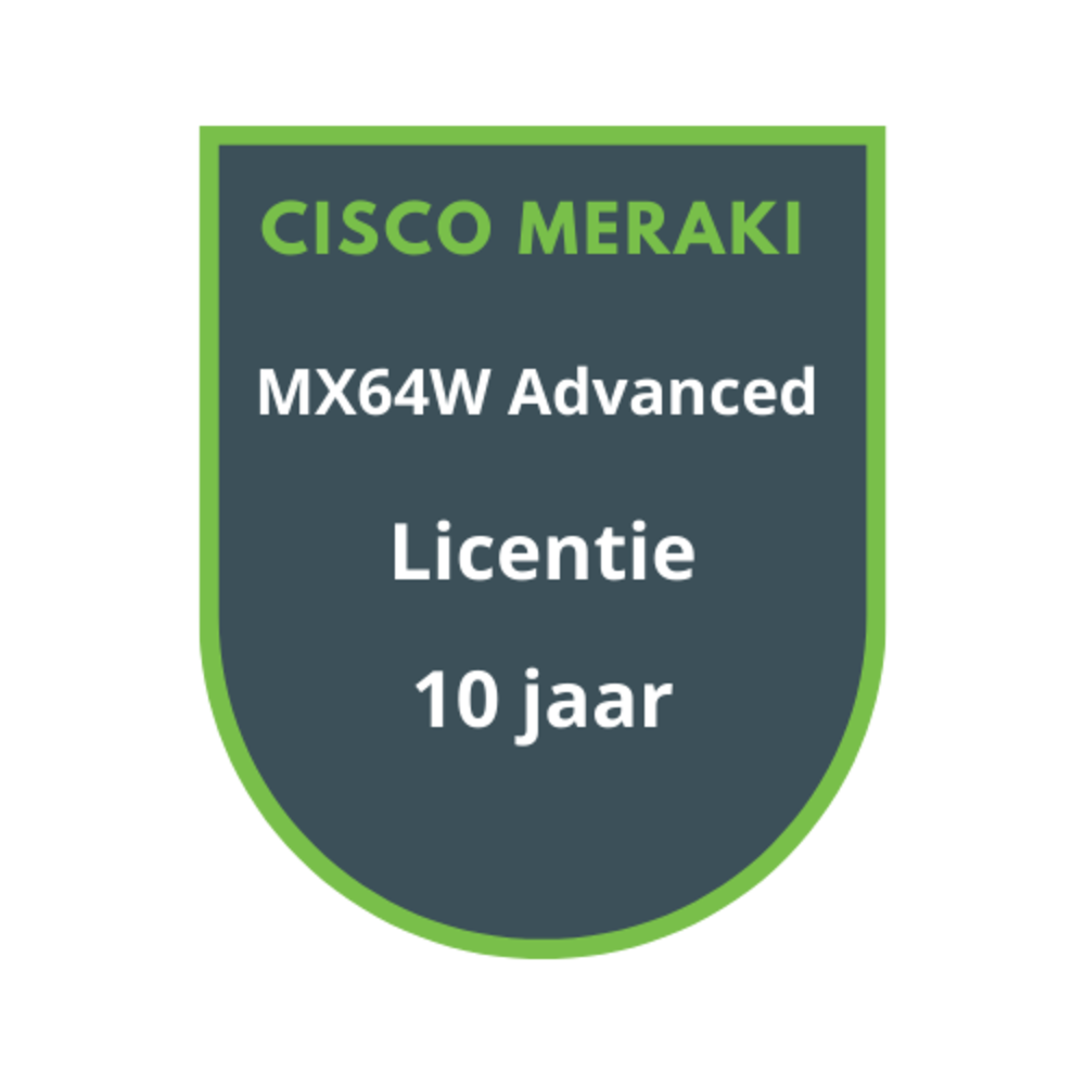 Cisco Meraki MX64W Advanced Security Licentie 10 jaar