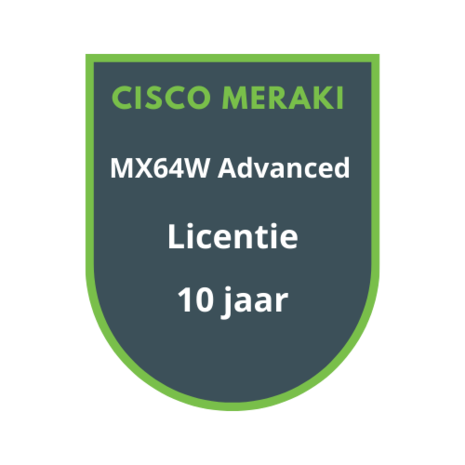 Cisco Meraki MX64W Advanced Security Licentie 10 jaar