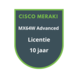 Cisco Meraki MX64W Advanced Security Licentie 10 jaar