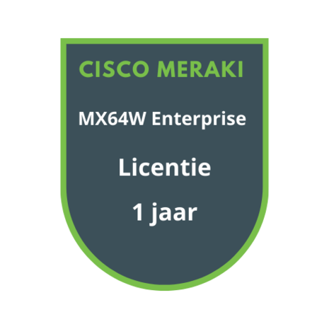 Cisco Meraki MX64W Enterprise Licentie 1 jaar