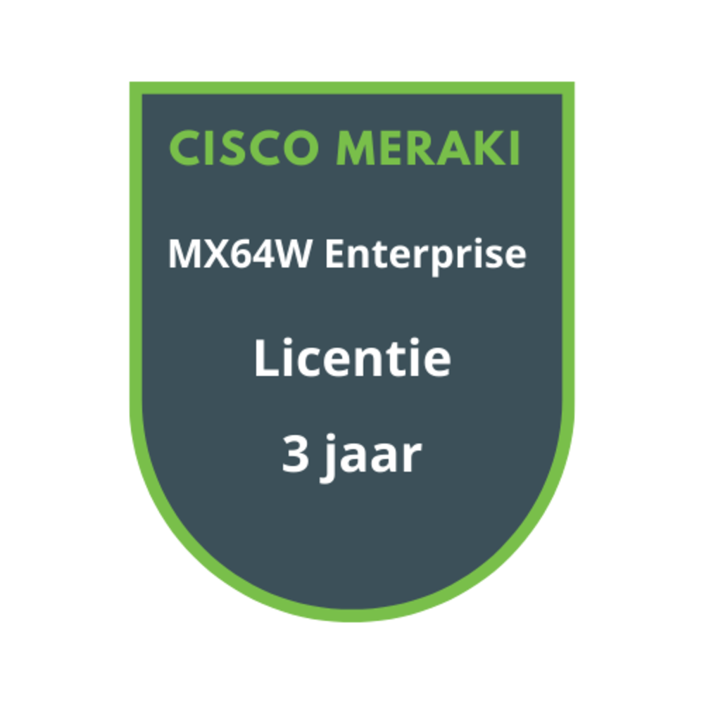 Cisco Meraki MX64W Enterprise Licentie 3 jaar