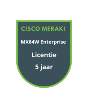 Cisco Meraki MX64W Enterprise Licentie 5 jaar Cisco Meraki MX64W Enterprise Licentie 5 jaar
