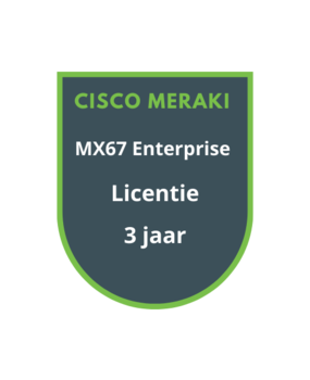 Cisco Meraki MX67 Enterprise Licentie 3 jaar Cisco Meraki MX67 Enterprise Licentie 3 jaar