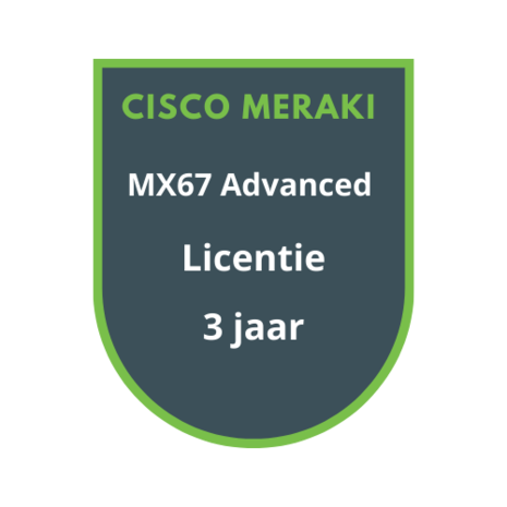 Cisco Meraki MX67 Advanced Security Licentie 3 jaar