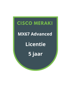 Cisco Meraki MX67 Advanced Security Licentie 5 jaar Cisco Meraki MX67 Advanced Security Licentie 5 jaar