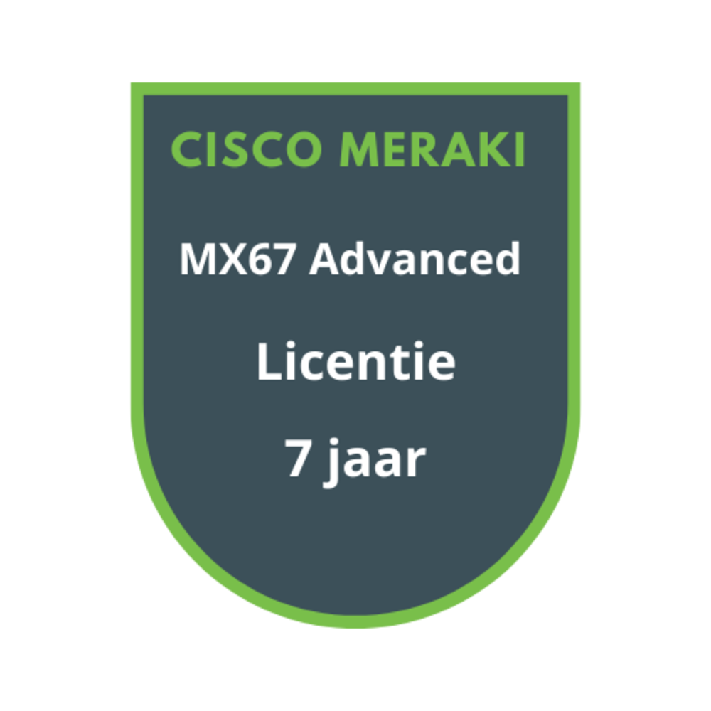 Cisco Meraki MX67 Advanced Security Licentie 7 jaar
