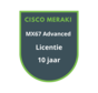 Cisco Meraki MX67 Advanced Security Licentie 10 jaar