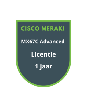 Cisco Meraki MX67C Advanced Security Licentie 1 jaar Cisco Meraki MX67C Advanced Security Licentie 1 jaar