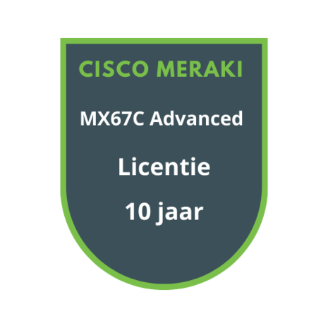Cisco Meraki MX67C Advanced Security Licentie 10 jaar