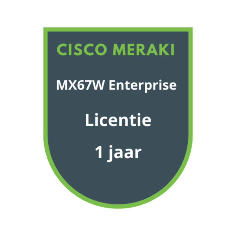 Cisco Meraki MX67W Enterprise Licentie 1 jaar