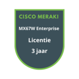 Cisco Meraki MX67W Enterprise Licentie 3 jaar Cisco Meraki MX67W Enterprise Licentie 3 jaar