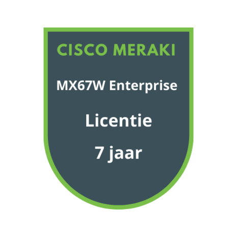Cisco Meraki MX67W Enterprise Licentie 7 jaar