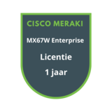 Cisco Meraki MX67W Advanced Security Licentie 1 jaar Cisco Meraki MX67W Advanced Security Licentie 1 jaar