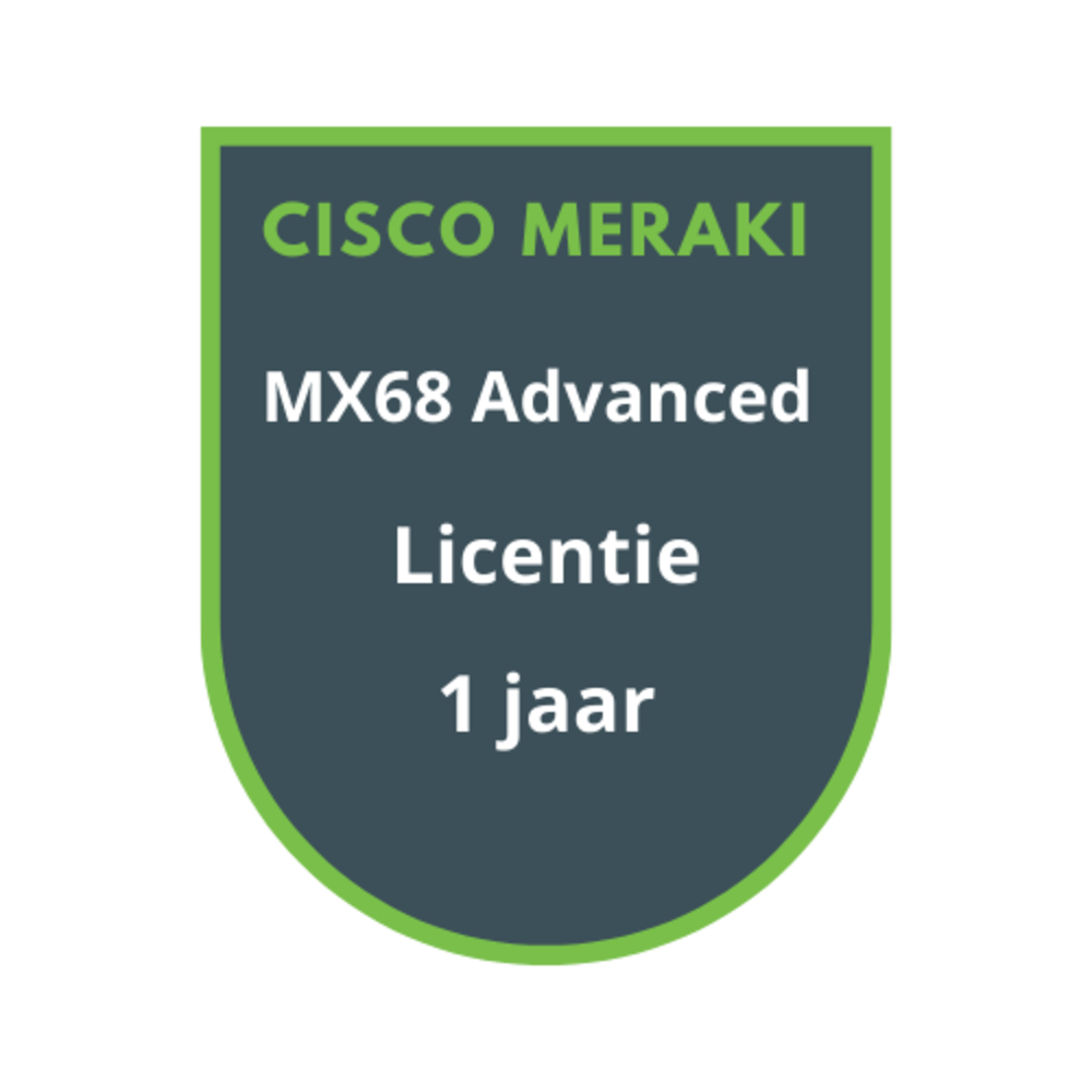 Cisco Meraki MX68 Advanced Security Licentie 1 jaar