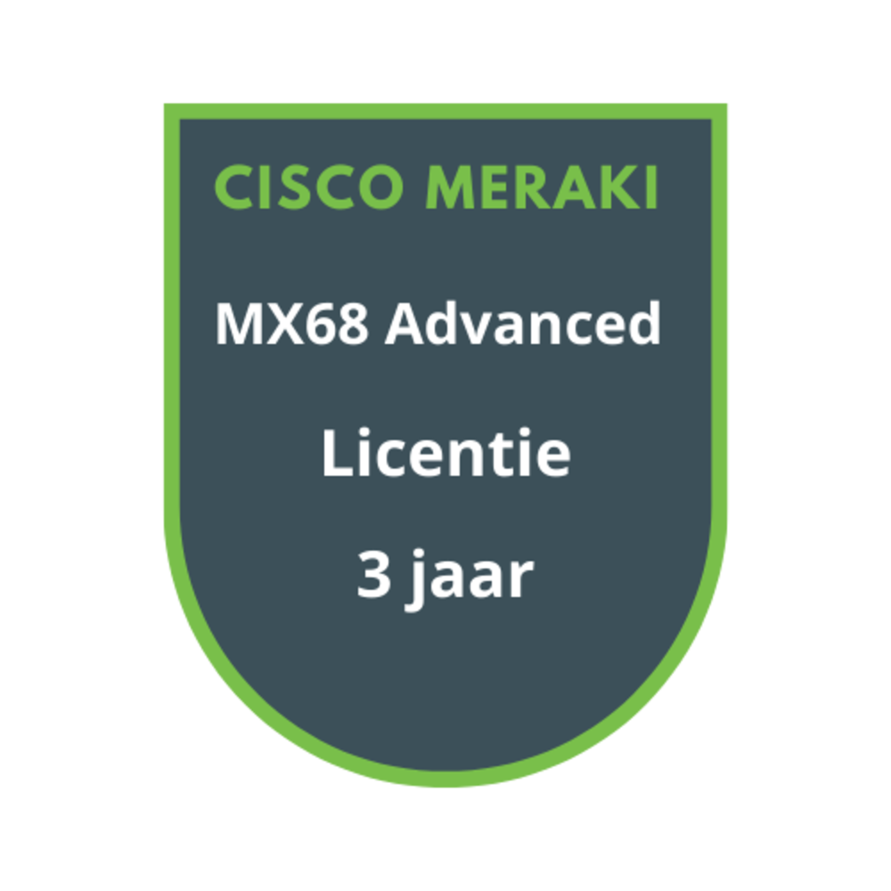 Cisco Meraki MX68 Advanced Security Licentie 3 jaar